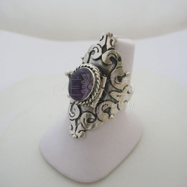 Adjustable Mexican Silver Poison Ring