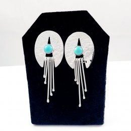 Silver and Turquoise Long Legs Earrings