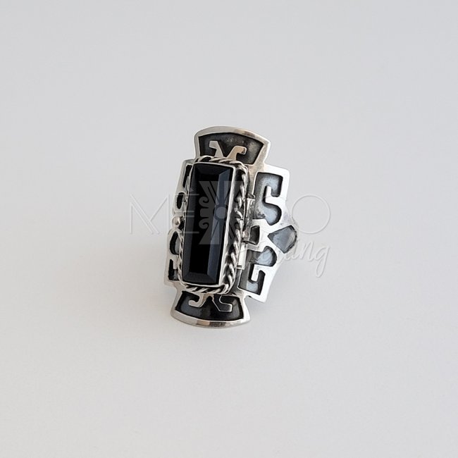Taxco Silver Aztec Dream Poison Ring