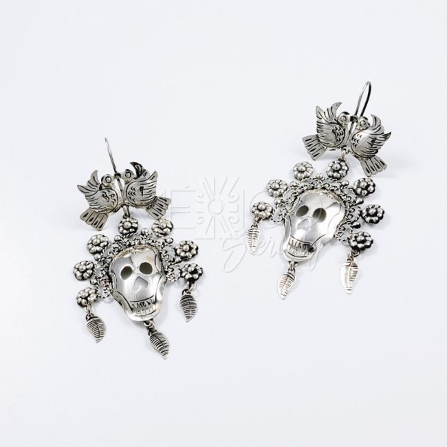 Mazahua Day of the Dead Catrina Earrings
