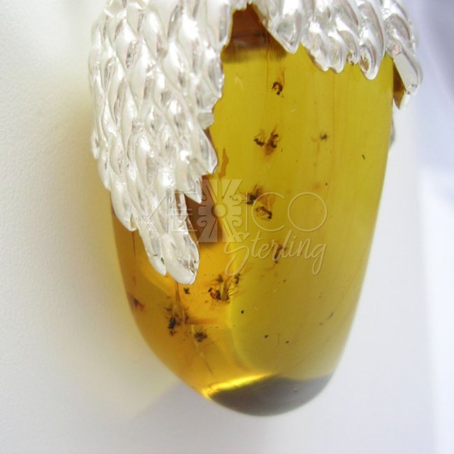 Simojovel Amber and Taxco Silver Pendant