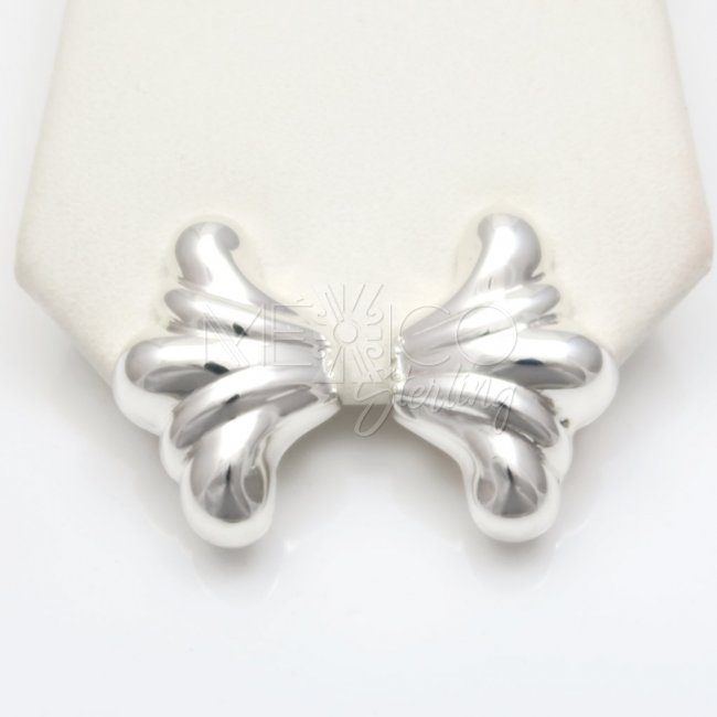 Silver Wild Flowers Clip on Earrings