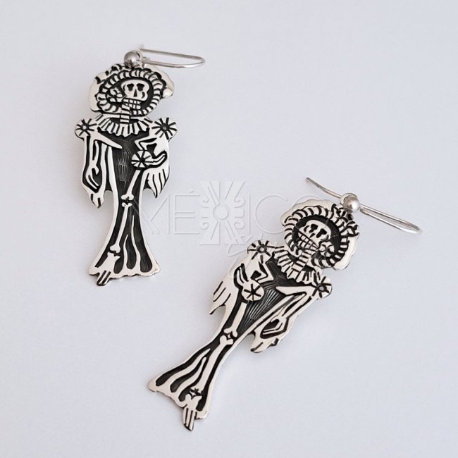 Silver Fashionable Catrina Long Earrings