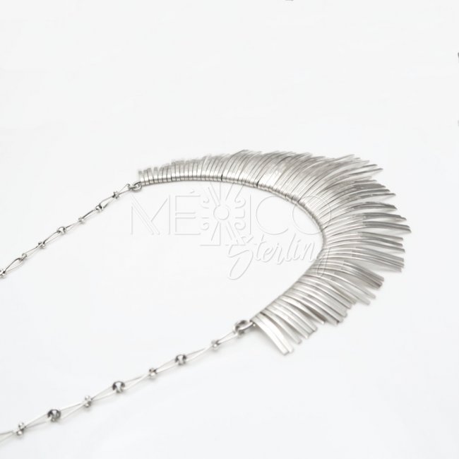 Taxco Silver Musical Sticks Necklace