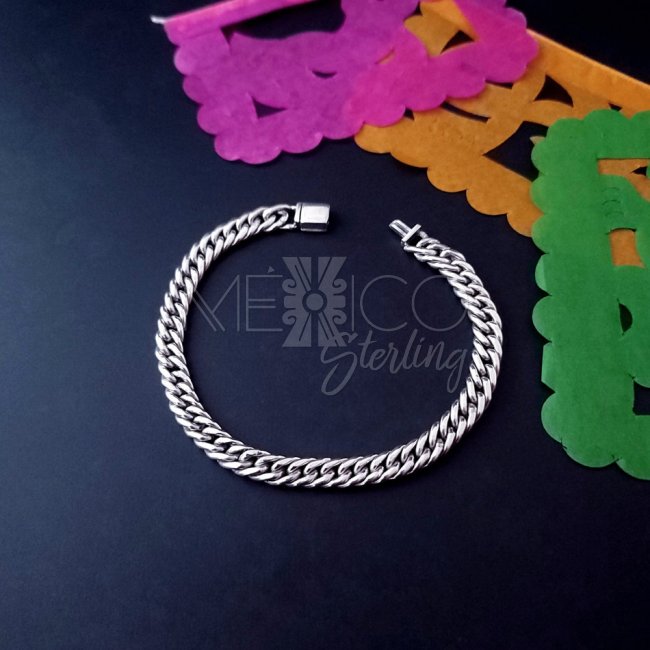 Modern Solid Silver Braided Bracelet