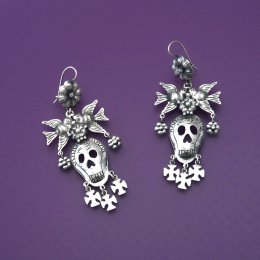 Mazahua Silver Calacas Earrings