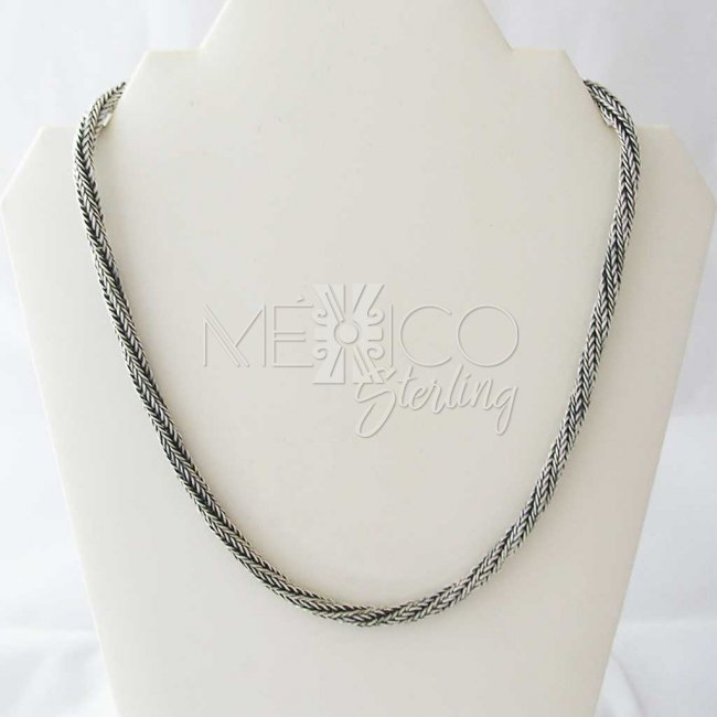 Happy Twirls Taxco Silver Thick Chain