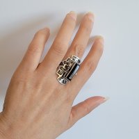 Taxco Silver Aztec Dream Poison Ring