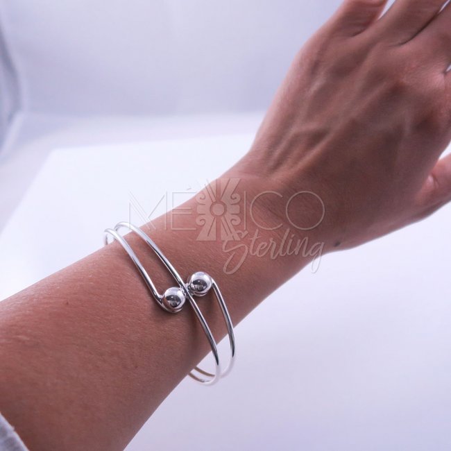 Delicate Taxco Silver Cuff Bracelet