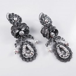 Silver Filigree Bliss Earrings from Oaxaca