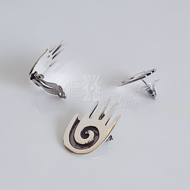Sterling Silver Tribal Hand Post Earrings