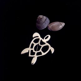 Sterling Silver Swimming Turtle Pin-brooch