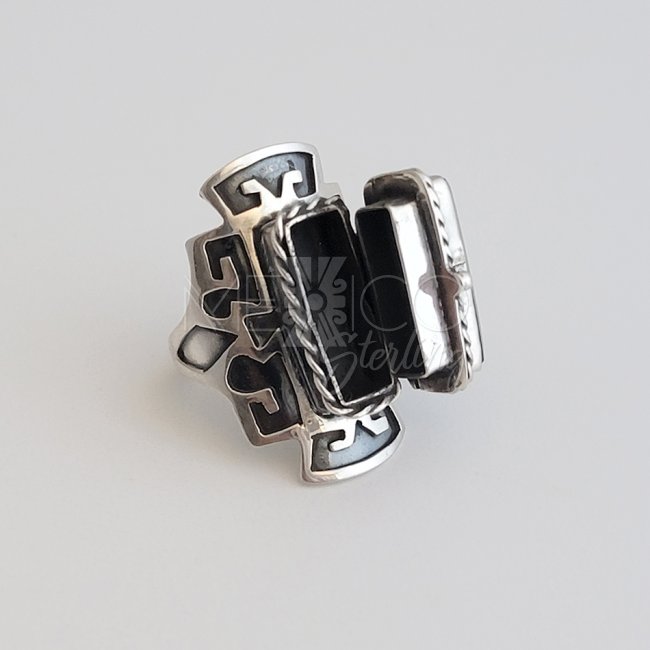 Taxco Silver Aztec Dream Poison Ring
