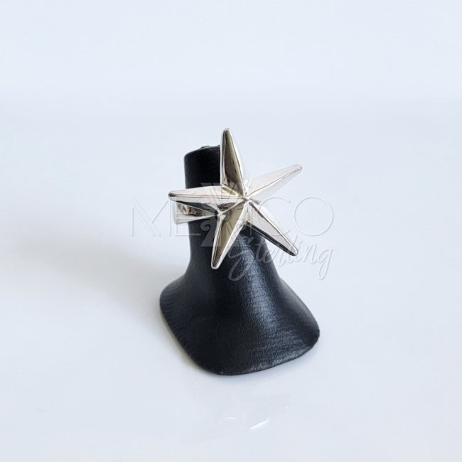 Bold Taxco Silver Five Point Star Ring