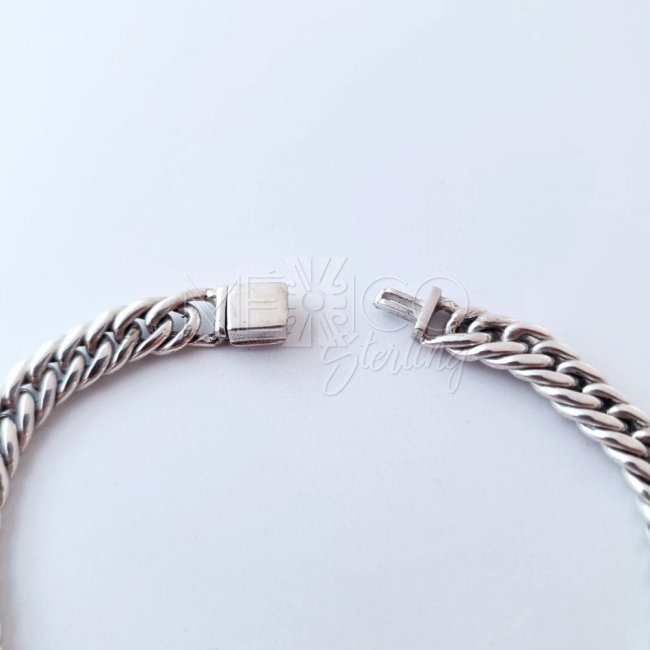 Modern Solid Silver Braided Bracelet