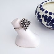 Vintage Filigree Sterling Silver Pyramid Ring