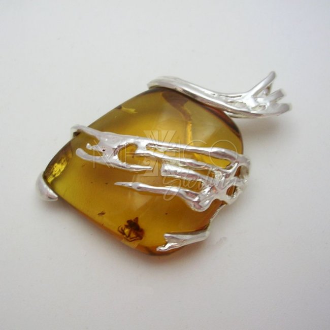 Taxco Silver-Simojovel Amber Pendant