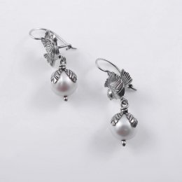 Spiritual Awakening Silver and Pearls Earrings