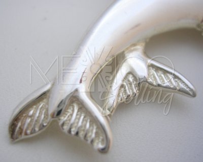 Handmade Taxco Sterling Silver Dolphins Pin-Brooch