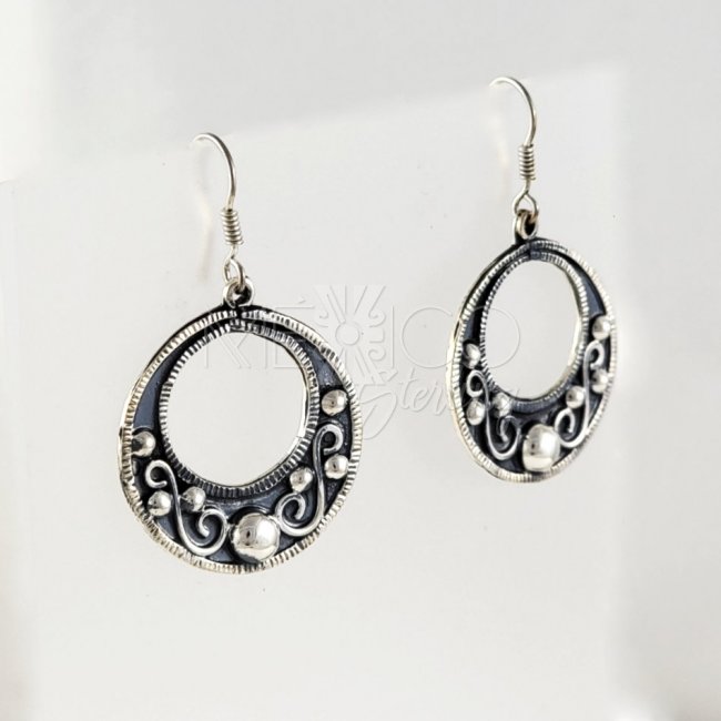 Silver Taxco Hoops Baskets of Love