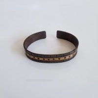 Oxidized Brass and Copper Cuff Bracelet