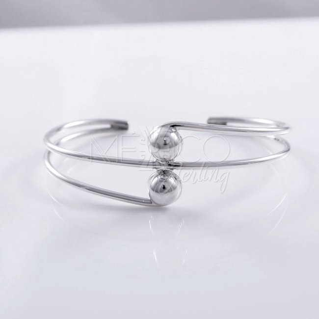 Delicate Taxco Silver Cuff Bracelet