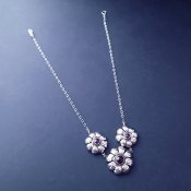 Artisan Sterling Silver Flower Pendant Necklace