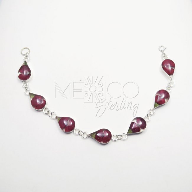 Taxco Silver and Resin Bracelet