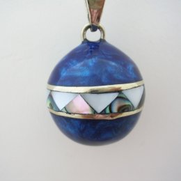 Taxco Silver Plated Decorated Pendant