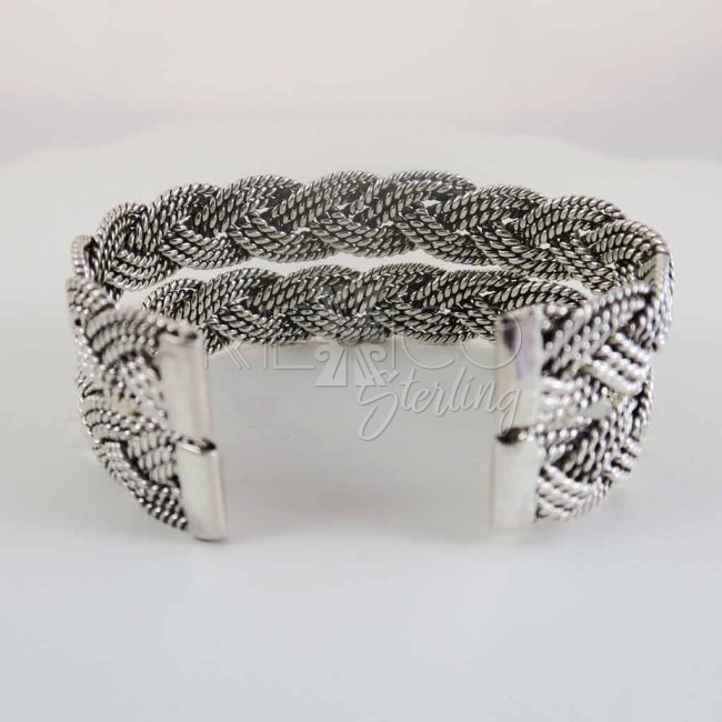 Taxco Romantic Braid Silver Cuff