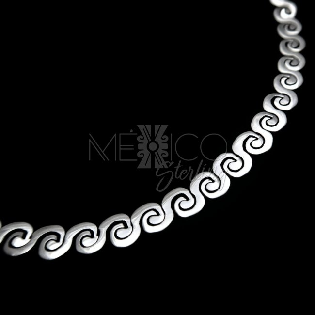 Classic Taxco 925 Silver Waves Bracelet