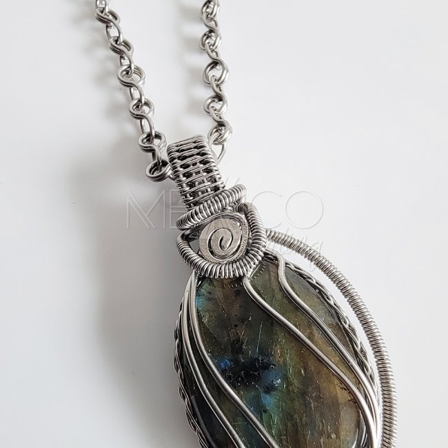 Stainless steel Labradorite Necklace-Chain