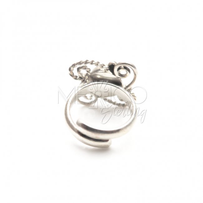 Silver Chrisocolla Infinite Whirl Ring
