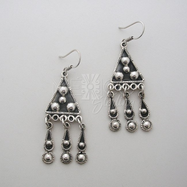 Sterling Silver Eye in the Sky Earrings - Click Image to Close