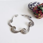 Vintage Reproduction Silver Waves Bracelet