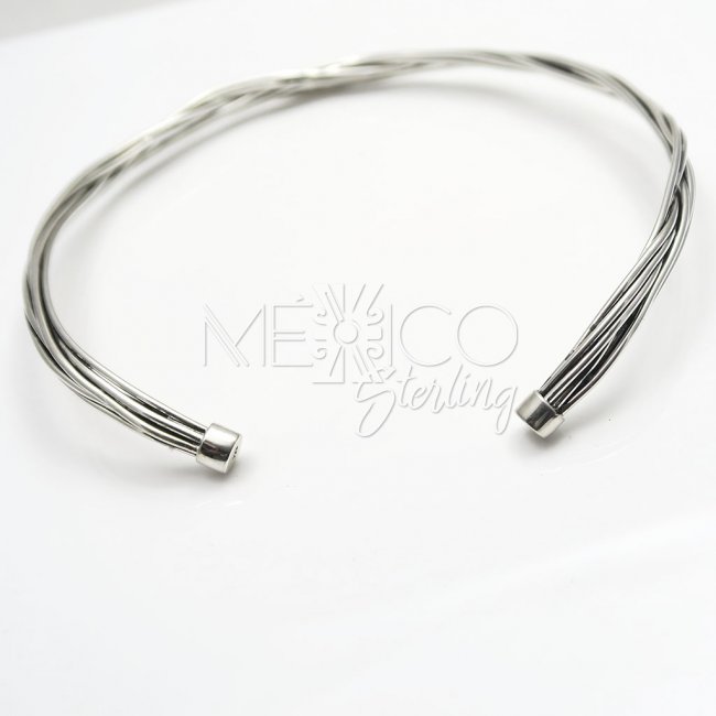 Silver twisted Chaos Thick Choker