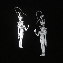Silver Egypt Goddess Isis Earrings