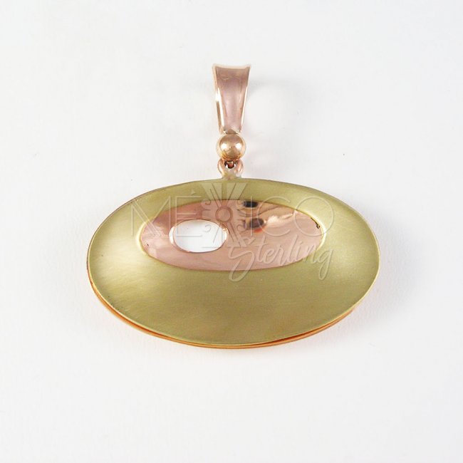 Copper Tumbaga Ripple in the Water Pendant