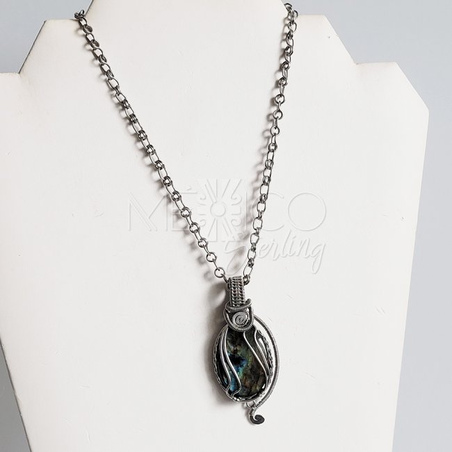 Stainless steel Labradorite Necklace-Chain