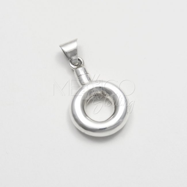 Silver Donut Perfume Bottle Pendant - Click Image to Close