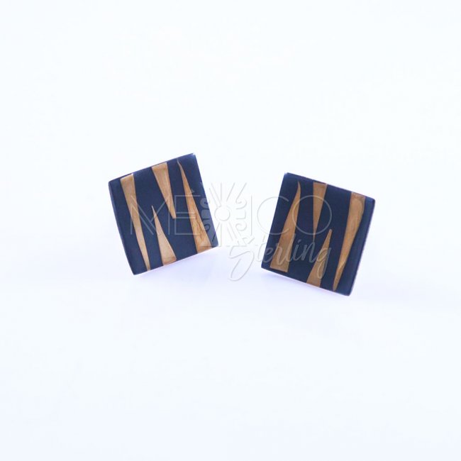 Silver and Gold Tiger's Jungle Studs