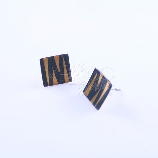 Silver and Gold Tiger's Jungle Studs
