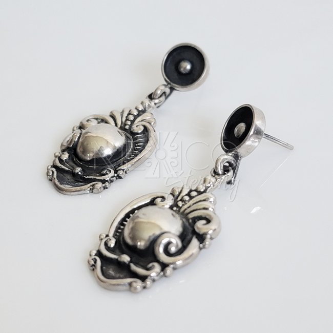 Sterling Silver Earrings, Margot de Taxco Molds
