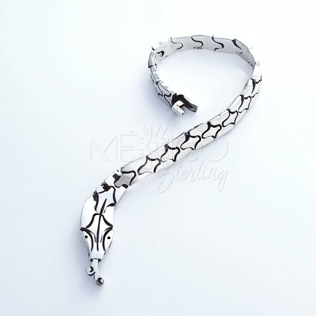 Mexican Silver Mysterious Snake Bracelet