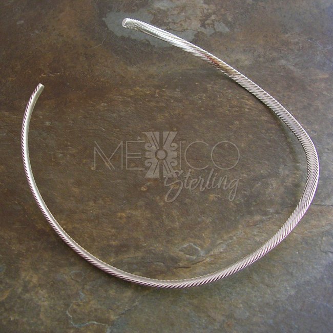 Delicate Taxco Silver Round Rope Choker