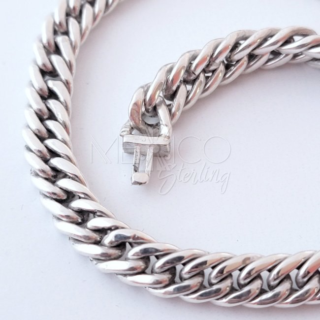 Modern Solid Silver Braided Bracelet