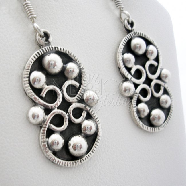 Taxco Silver Moon Sisters Earrings