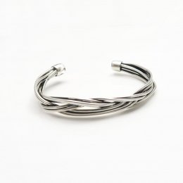 Silver twisted Chaos Thick Bracelet