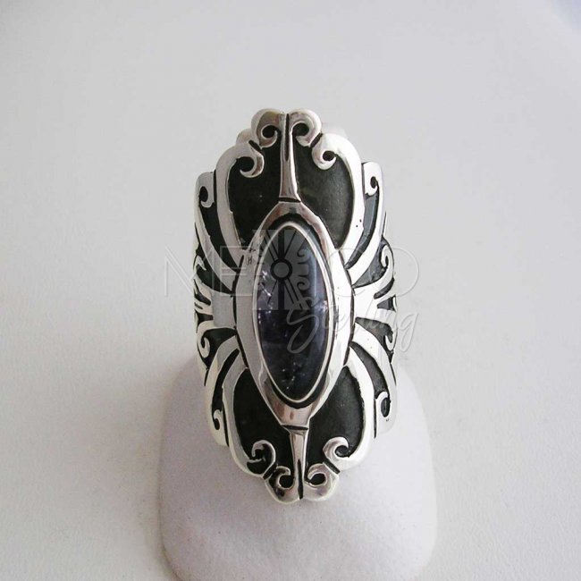 Taxco Wild Flowers Silver Ring - Click Image to Close