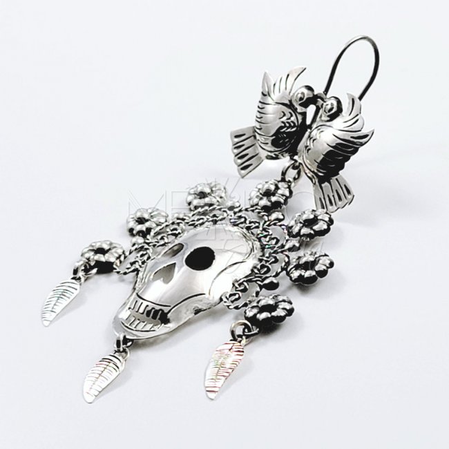 Mazahua Day of the Dead Catrina Earrings